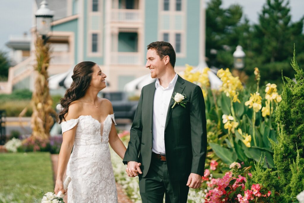 Bryn and Matthew outside at Peter Shields Inn