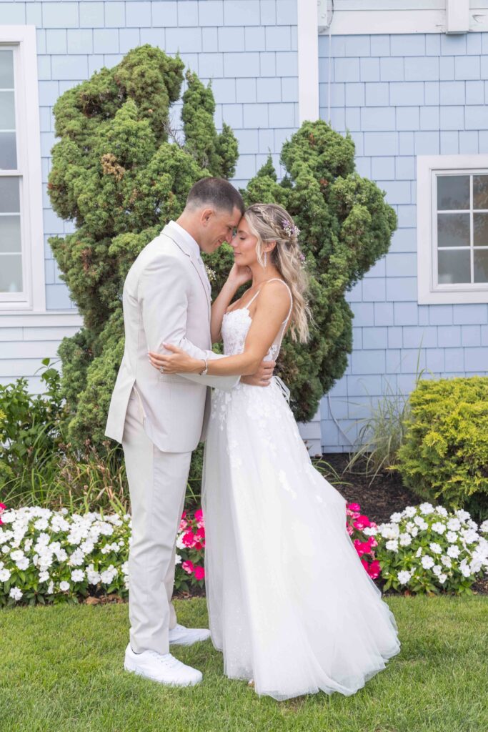 Haley and Guy outside embrace